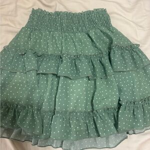 altard state green flowy skirt